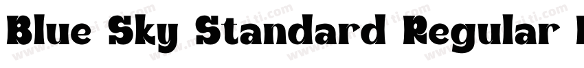 Blue Sky Standard Regular Italic字体转换